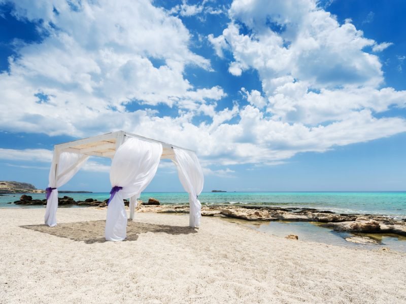 Wedding,Baldachine,On,The,Beautiful,Beach